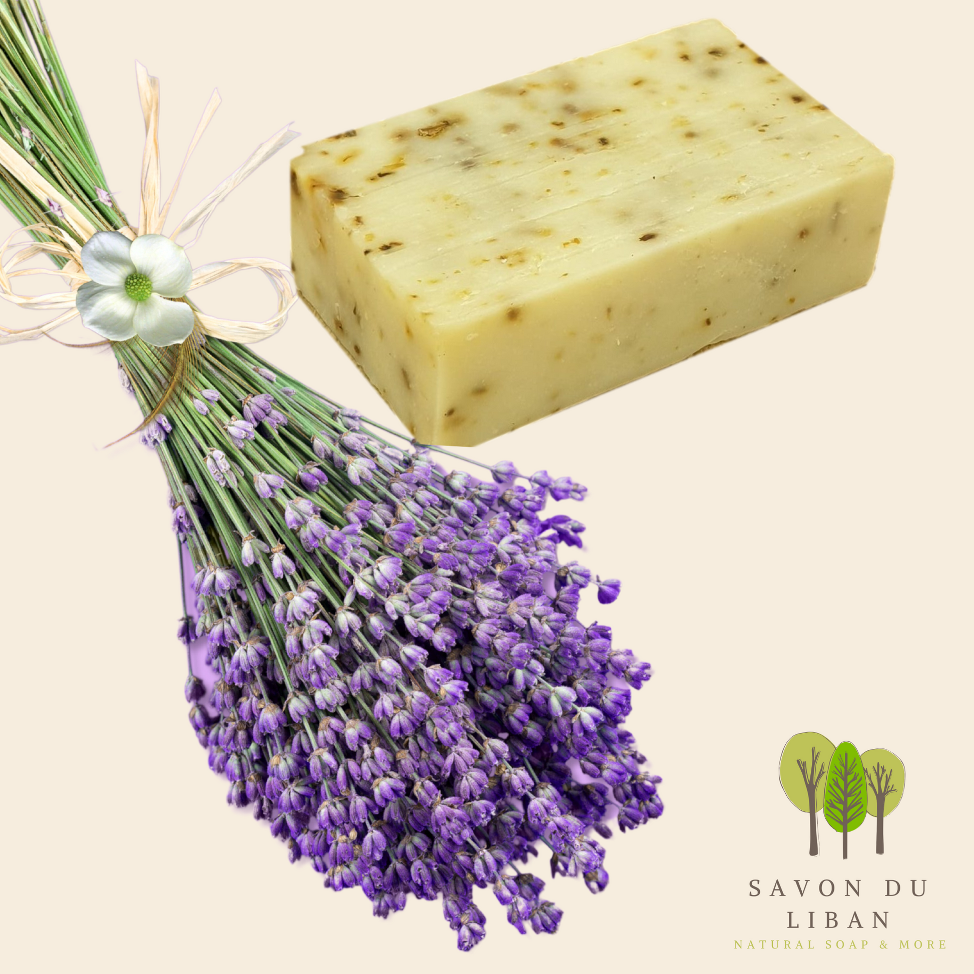 Floralux: "Lavender" Soap Bars by Savon Du Liban, handmade and natural