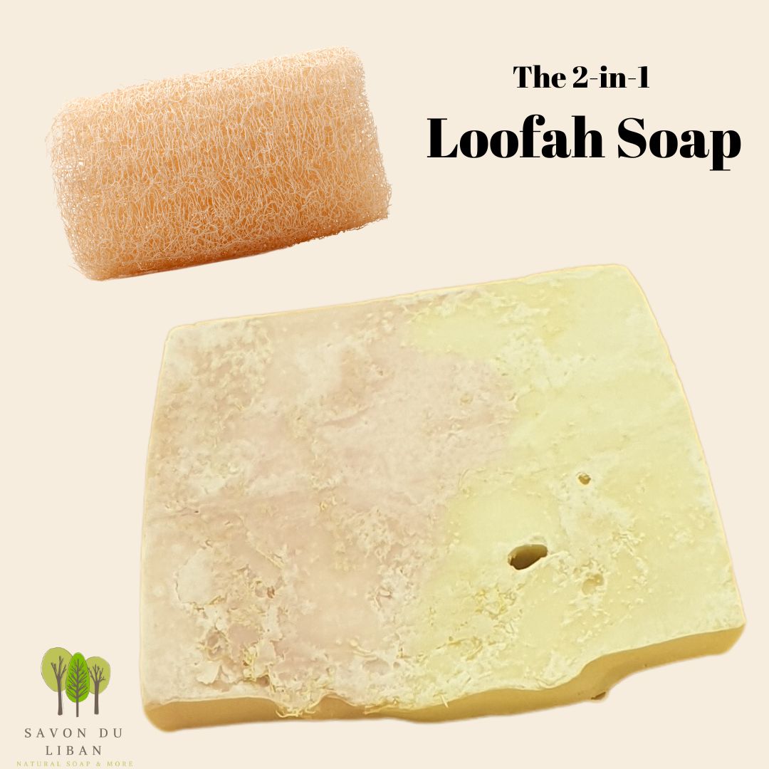 Baladi Loofah Soap Bar - Handmade in Lebanon