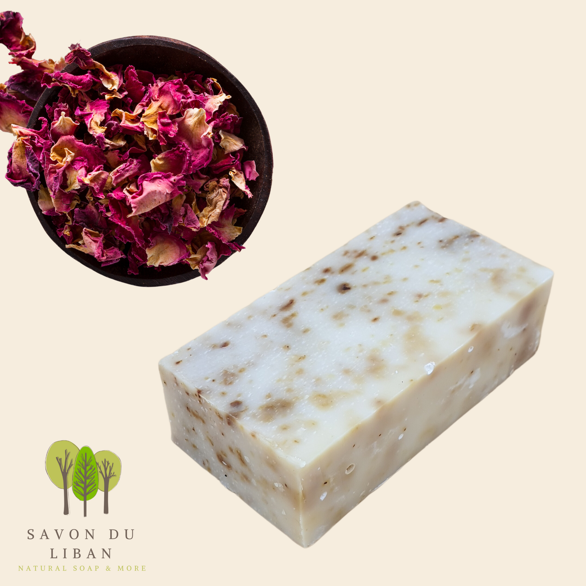 Floralux: "Rose" Soap Bars by Savon Du Liban, handmade and natural