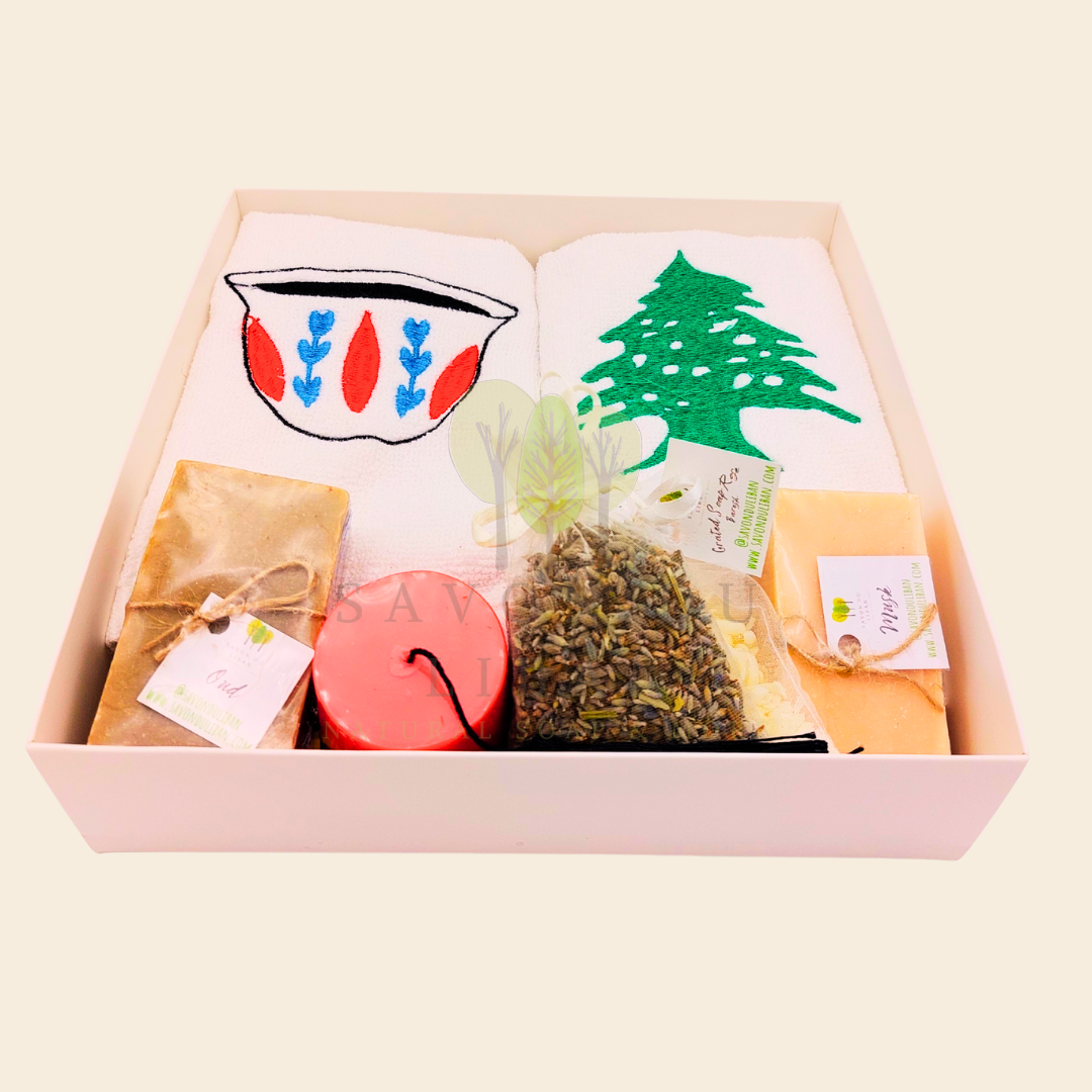 From Lebanon with Love Soaps & Towels Gift Set - Handmade in Lebanon by Savon Du Liban.