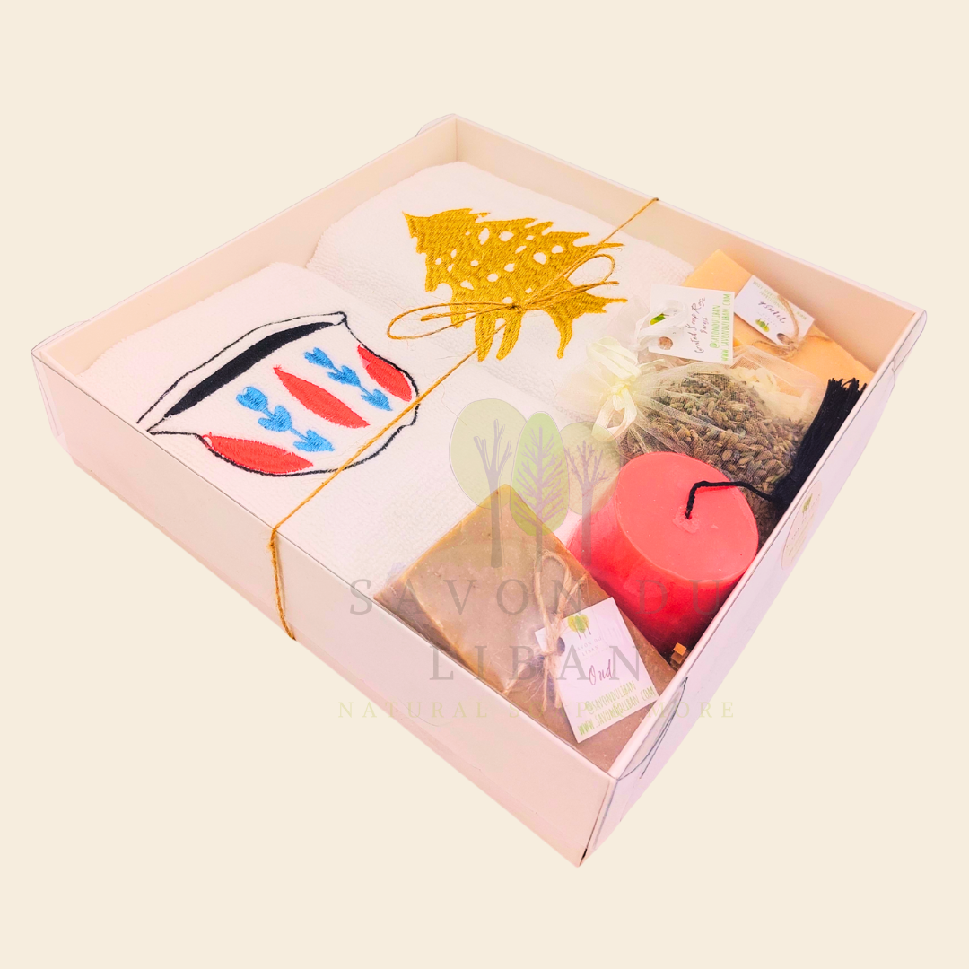 From Lebanon with Love Soaps & Towels Gift Set - Handmade in Lebanon by Savon Du Liban.