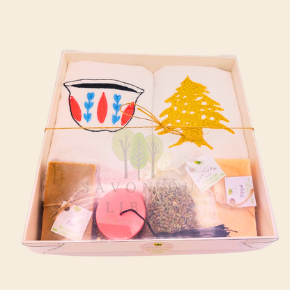 From Lebanon with Love Soaps & Towels Gift Set - Handmade in Lebanon by Savon Du Liban.