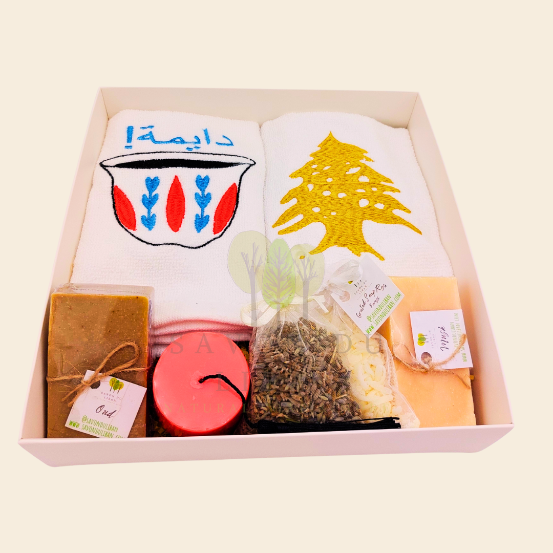 From Lebanon with Love Soaps & Towels Gift Set - Handmade in Lebanon by Savon Du Liban.