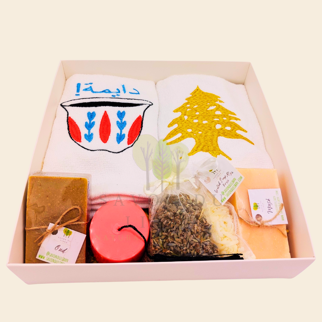 From Lebanon with Love Soaps & Towels Gift Set - Handmade in Lebanon by Savon Du Liban.