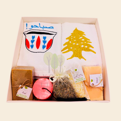 From Lebanon with Love Soaps & Towels Gift Set - Handmade in Lebanon by Savon Du Liban.