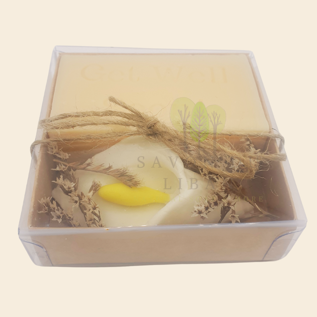 Lebanese Artisanal Soap Gift Set - Lily & The Petals Wellness Set for Comfort and Care - Closed Lid