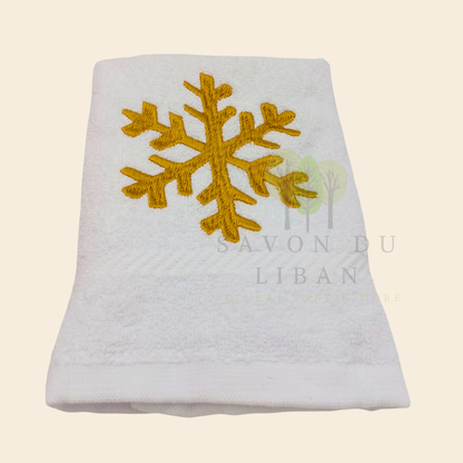 Christmas Embroidered Towels – 30×30 cm | Made in Lebanon