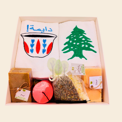 From Lebanon with Love Soaps & Towels Gift Set - Handmade in Lebanon by Savon Du Liban.
