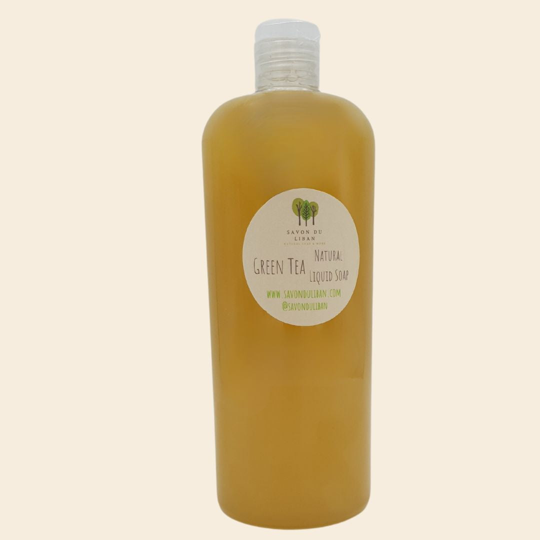 Natural Liquid Soap Bottle 1 Liter: Green Tea