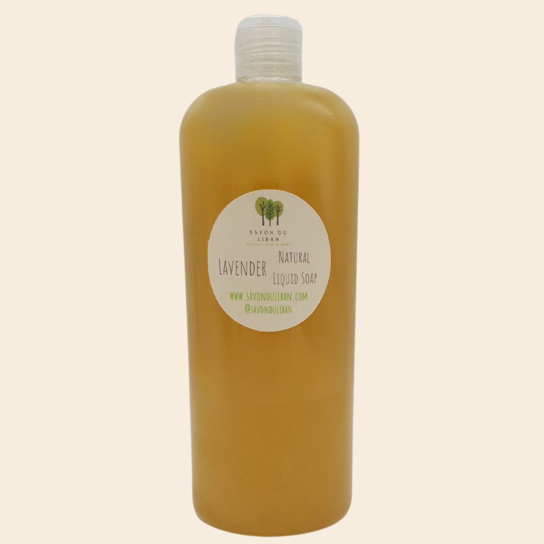 Natural Liquid Soap Bottle 1 Liter: Lavender