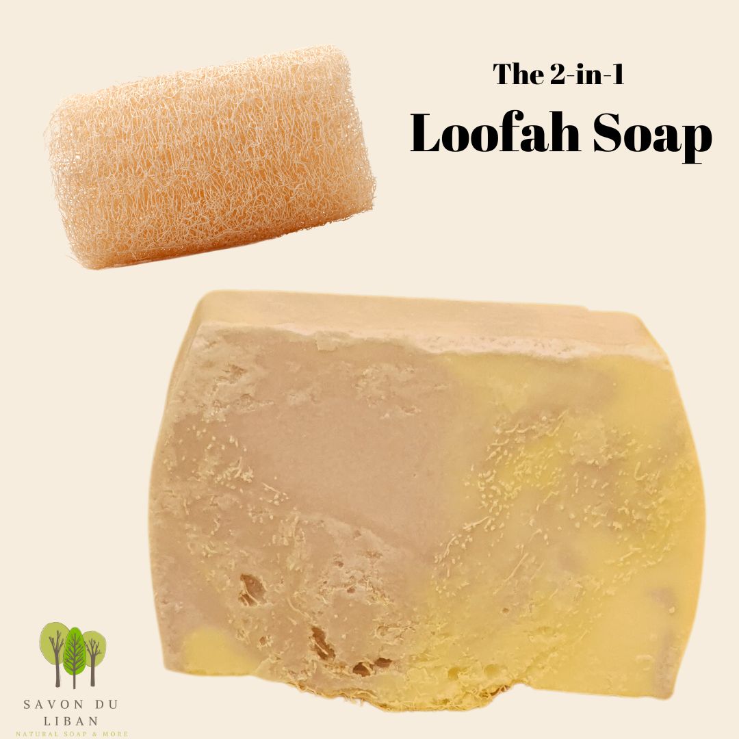 Baladi Loofah Soap Bar - Handmade in Lebanon