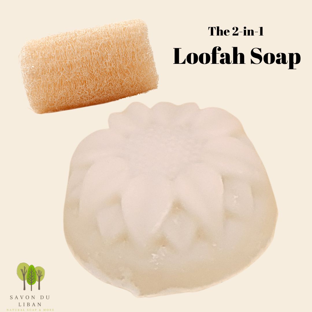 Baladi Loofah Soap Bar - Handmade in Lebanon