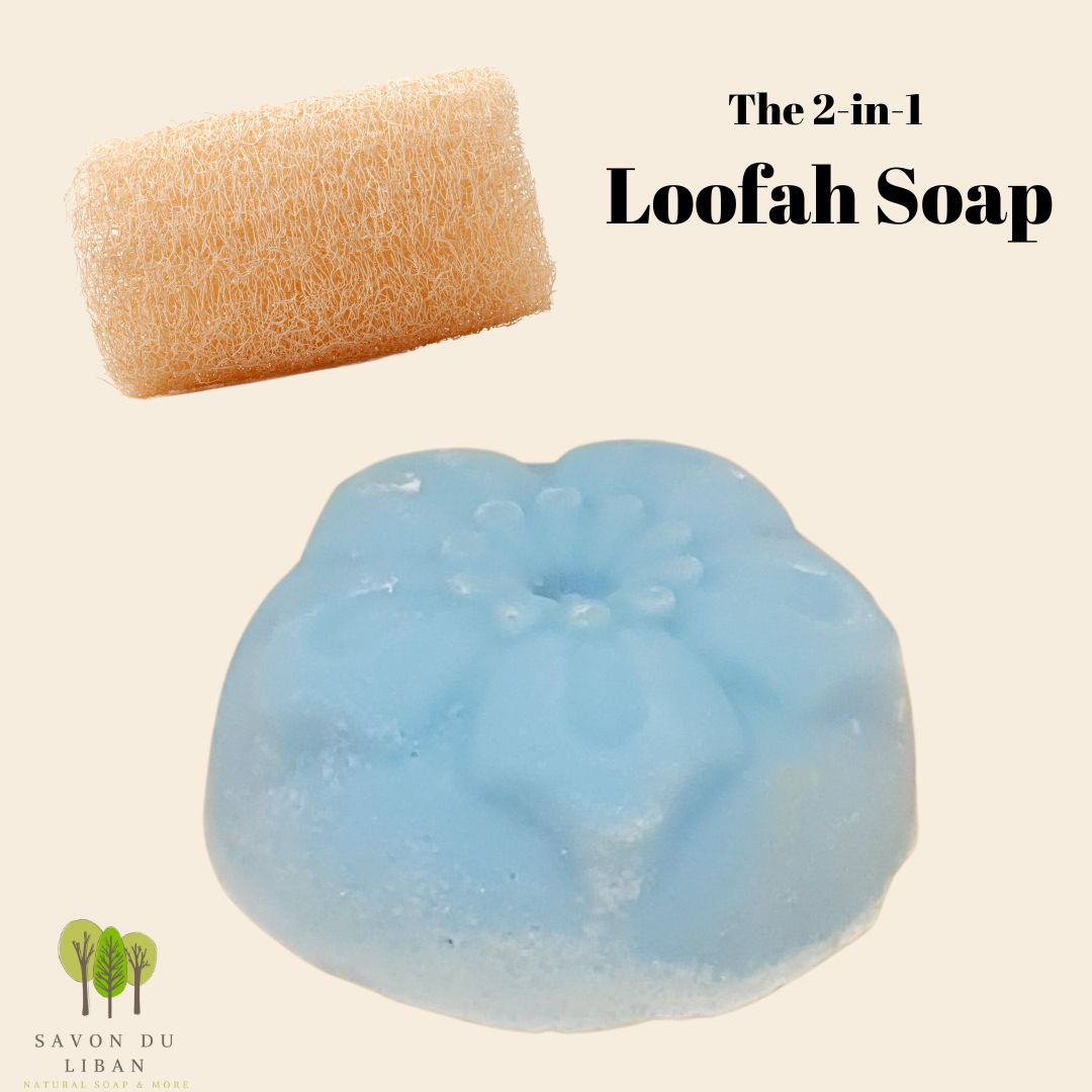 Baladi Loofah Soap Bar - Handmade in Lebanon