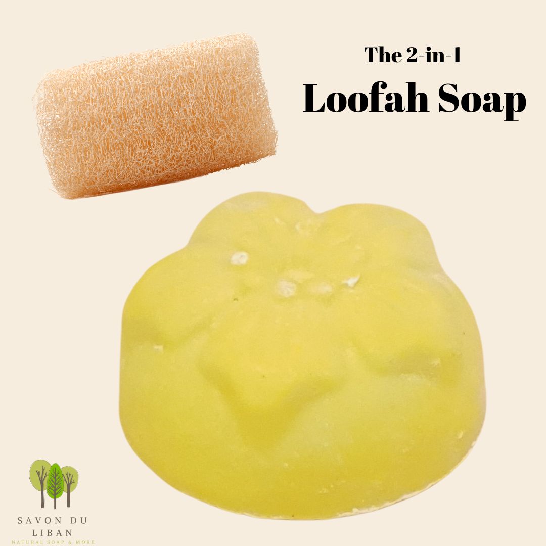 Baladi Loofah Soap Bar - Handmade in Lebanon