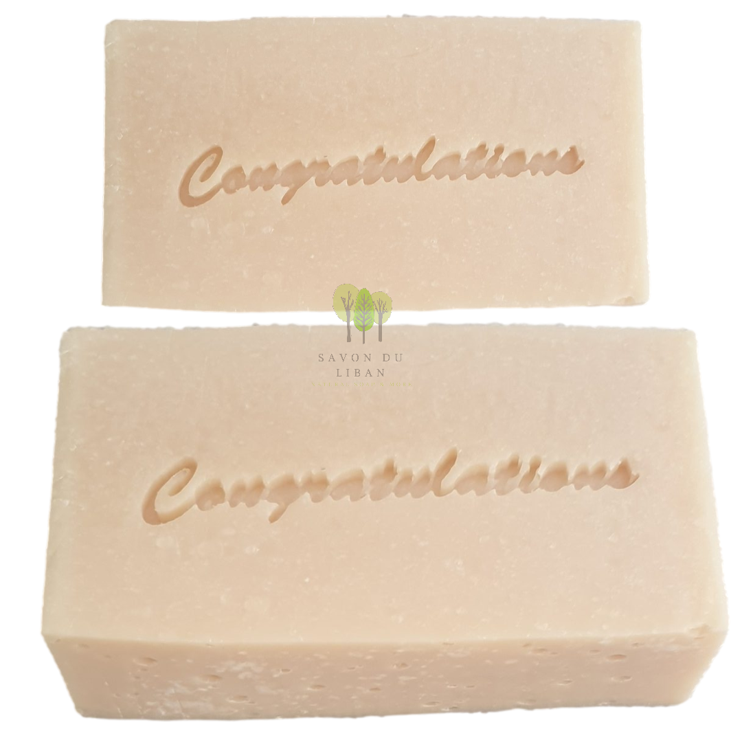 Natural Soap Bars from Lebanon - Stamped By Hand - Congratulations